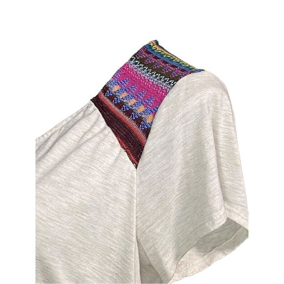 Cato Short Sleeve Bohemian Layered Colorful Embroidered Tee Plus Size 18/20W - Picture 15 of 16